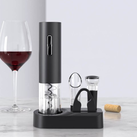 Elektryczny korkociąg do wina USB C zestaw 5-ele korek obcinak nalewak MAESTRO MR-1623