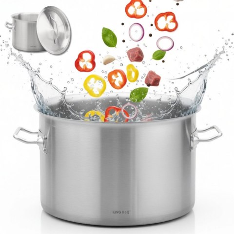 Garnek gastronomiczny, stal nierdzewna, Ø25cm, 9L, KINGHOFF KH-2021