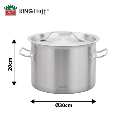 Garnek gastronomiczny, stal nierdzewna, Ø30cm, 14L, KINGHOFF KH-2022