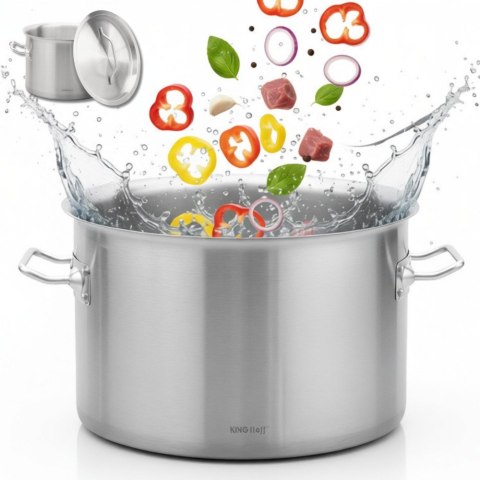 Garnek gastronomiczny, stal nierdzewna, Ø30cm, 14L, KINGHOFF KH-2022
