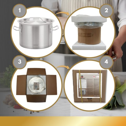 Garnek gastronomiczny, stal nierdzewna, Ø30cm, 14L, KINGHOFF KH-2022