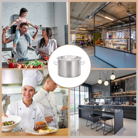 Garnek gastronomiczny, stal nierdzewna, Ø36cm, 24L, KINGHOFF KH-2024