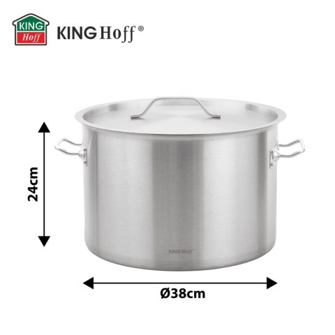 Garnek gastronomiczny, stal nierdzewna, Ø38cm, 27L, KINGHOFF KH-2025