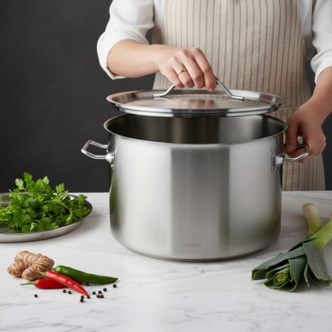 Garnek gastronomiczny, stal nierdzewna, Ø40cm, 32L, KINGHOFF KH-2026