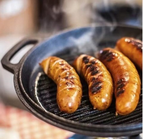 Garnek żeliwny z pokrywą grillową 2w1, 4.5L, 26cm, KRISBERG KS-7743