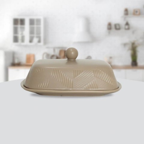 Maselniczka ceramiczna maselnica pojemnik na masło Geometry Beige MAESTRO MR-20004-45
