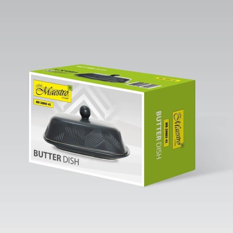 Maselniczka ceramiczna maselnica pojemnik na masło Geometry Black MAESTRO MR-20003-45