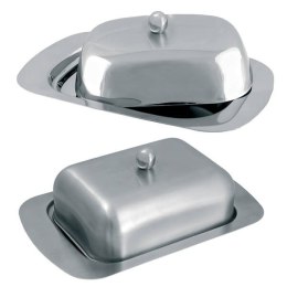 Maselniczka maselnica metalowa srebrna pojemnik na masło MAESTRO MR-1650