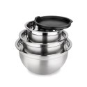 Miski kuchenne metalowe komplet misek z pokrywką 16/20/24CM 3SZT MAESTRO MR-1688