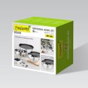 Miski kuchenne metalowe komplet misek z pokrywką 16/20/24CM 3SZT MAESTRO MR-1688