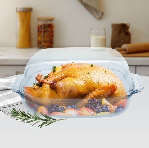 Naczynie żaroodporne z pokrywką do pieczenia kaczki indyka duże 5.7L MAESTRO MR-5157