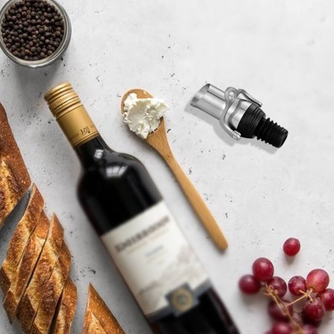 Nalewak do wina z zaworem lejek dozownik zatyczka MAESTRO MR-1554