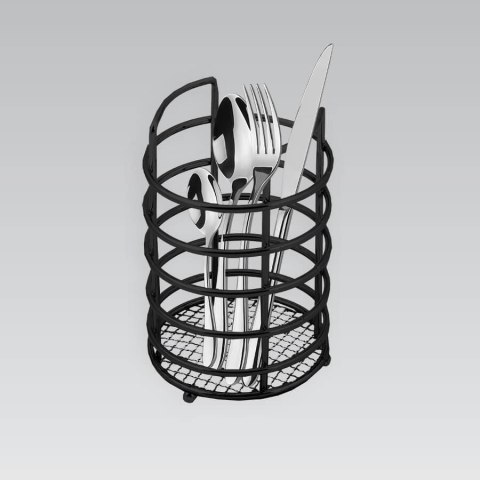 Ociekacz na sztućce metalowy koszyk pojemnik czarny MAESTRO MR-1029-BLACK
