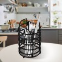 Ociekacz na sztućce metalowy koszyk pojemnik czarny MAESTRO MR-1029-BLACK
