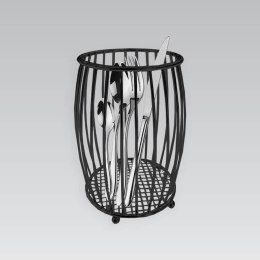 Ociekacz na sztućce metalowy koszyk pojemnik czarny MAESTRO MR-1031-BLACK