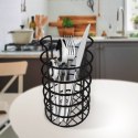 Ociekacz na sztućce metalowy koszyk pojemnik czarny MAESTRO MR-1032-BLACK