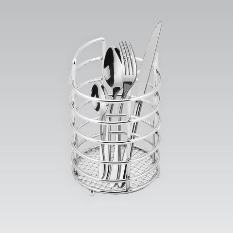 Ociekacz na sztućce metalowy koszyk pojemnik srebrny MAESTRO MR-1029