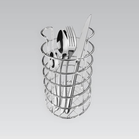 Ociekacz na sztućce metalowy koszyk pojemnik srebrny MAESTRO MR-1032