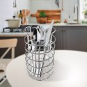 Ociekacz na sztućce metalowy koszyk pojemnik srebrny MAESTRO MR-1032