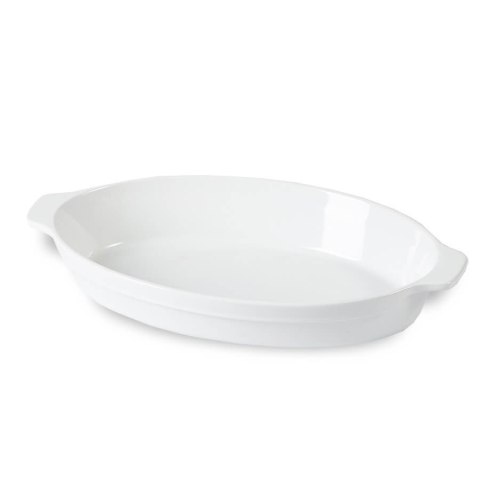 Owalna brytfanna do pieczenia zapiekania do piekarnika biała 45.5cm MAESTRO MR-11742-42