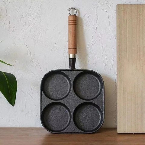 Patelnia żeliwna do jajek 19cm, na jajka, naleśniki, pancakes, placki KRISBERG KS-7744