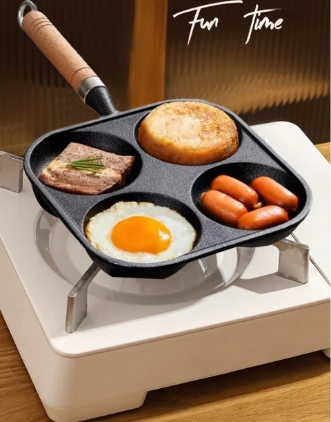 Patelnia żeliwna do jajek 19cm, na jajka, naleśniki, pancakes, placki KRISBERG KS-7744