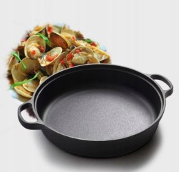 Patelnia żeliwna wok 35cm z pokrywą KRISBERG KS-7742