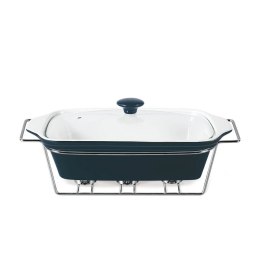 Podgrzewacz do jedzenia potraw na świeczki prostokątny czarny 38.75cm 2.8L MAESTRO MR-11561-73