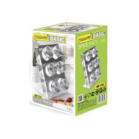 Przyprawnik zestaw pojemników na przyprawy sypkie 7-ele MAESTRO MR-1726