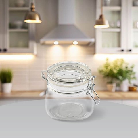 Słoik szklany patentowy z klipsem i uszczelką na przyprawy 0.5L MAESTRO MR-5001-05