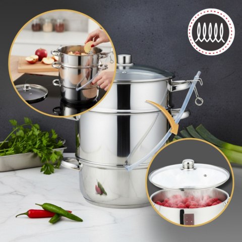 Sokownik parowy, stalowy, 8L, indukcyjny, KLAUSBERG KB-9032