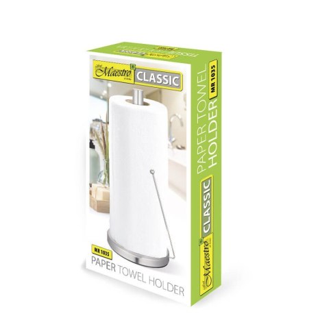 Stojak na ręcznik papierowy z uchwytem srebrny MAESTRO MR-1035
