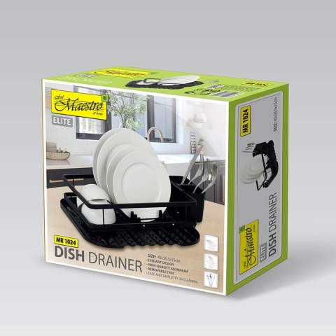 Suszarka do naczyń na naczynia stojąca 40cm ociekacz czarna MAESTRO MR-1024
