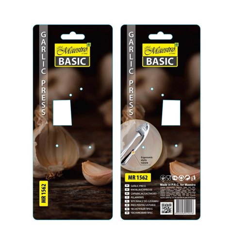 Wyciskacz do czosnku praska wyciskarka antypoślizgowy srebrny MAESTRO MR-1562