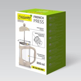 Zaparzacz do kawy herbaty 800ml french press kremowy MAESTRO MR-1665-800-IVORY