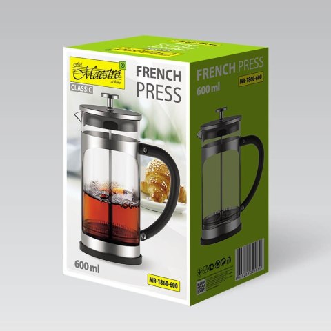 Zaparzacz szklany do kawy herbaty tłokowy french press 600ml MAESTRO MR-1860-600