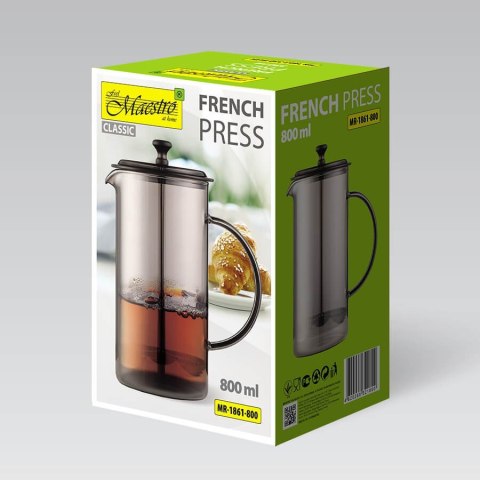 Zaparzacz szklany do kawy herbaty tłokowy french press 800ml MAESTRO MR-1861-800