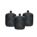 Zestaw 3 pojemników ceramicznych na kawę herbatę i cukier Geometry Black MAESTRO MR-20003-03CS