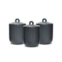 Zestaw 3 pojemników ceramicznych na kawę herbatę i cukier Line Work MAESTRO MR-20006-03CS