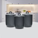 Zestaw 3 pojemników ceramicznych na kawę herbatę i cukier Line Work MAESTRO MR-20006-03CS