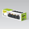 Zestaw 4 pojemników na przyprawy ze stojakiem Geometry Black MAESTRO MR-20003-04CS