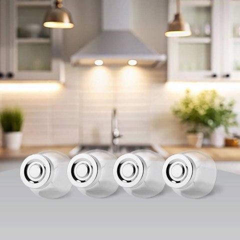 Zestaw 4 szklanych pojemników na przyprawy zioła 4 SZTUKI MAESTRO MR-5001-4S