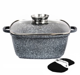 Brytfanna Garnek z powłoką marmurową 6.5L 28cm BRUNBESTE BB-1931