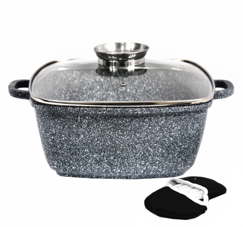 Brytfanna Garnek z powłoką marmurową 6.5L 28cm BRUNBESTE BB-1931