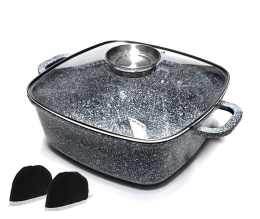 Brytfanna Garnek z powłoką marmurową 6.5L 28cm BRUNBESTE BB-1931