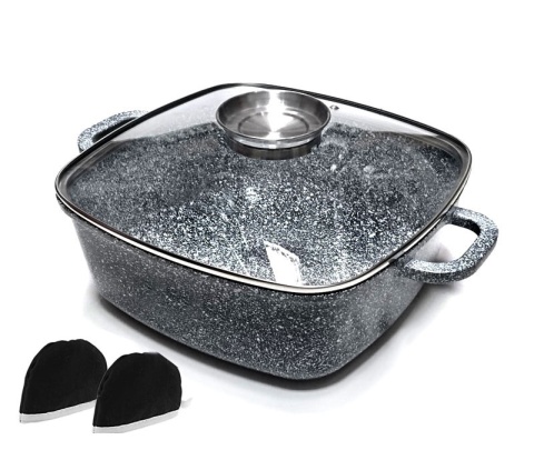 Brytfanna Garnek z powłoką marmurową 6.5L 28cm BRUNBESTE BB-1931