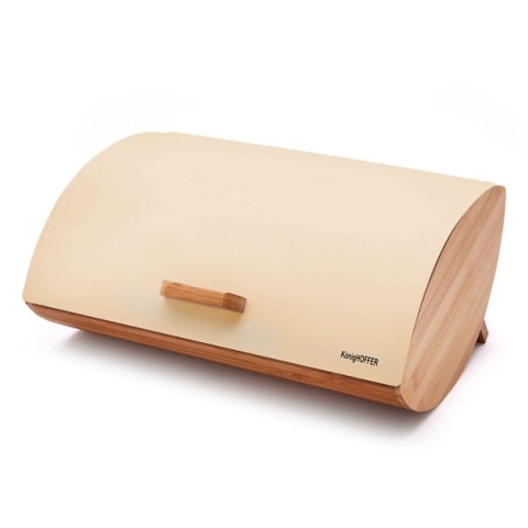 Chlebak bambusowo-stalowy KONIGHOFFER cosmic tdr-1227 - kremowy