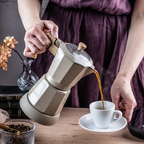 Kawiarka elektryczna espresso, Zaparzacz do kawy, 300 ml, beżowy, 500 W, KLAUSBERG KB-7999