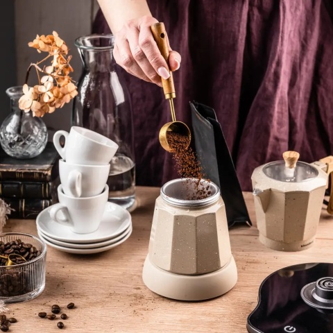 Kawiarka elektryczna espresso, Zaparzacz do kawy, 300 ml, beżowy, 500 W, KLAUSBERG KB-7999