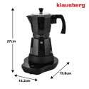 Kawiarka elektryczna espresso, Zaparzacz do kawy, 300 ml, czarny, 500 W, KLAUSBERG KB-7998